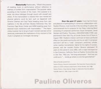 CD Pauline Oliveros: The Roots Of The Moment