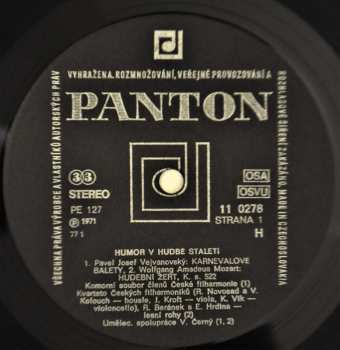 LP Bedřich Smetana: Humor V Hudbě Staletí = Humor In Der Musik Der Jahrhunderte