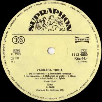 LP Pavel Roth: Zahrada Ticha