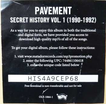 2LP Pavement: The Secret History, Volume 1 (1990-1992)