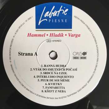 LP Pavol Hammel: Labutie piesne