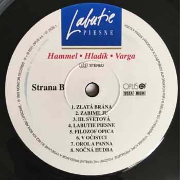 LP Pavol Hammel: Labutie piesne