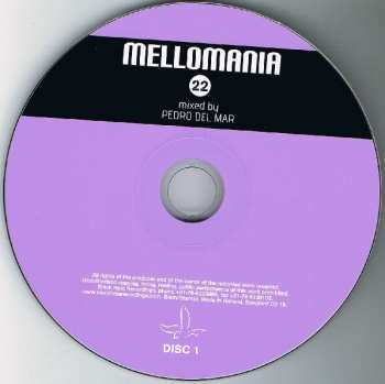 2CD Pedro Del Mar: Black Hole Recordings Presents Mellomania 22