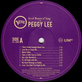 LP Peggy Lee: Great Women Of Song