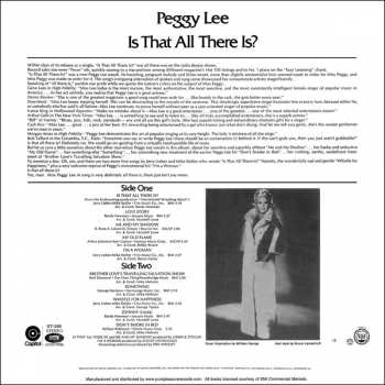 LP Peggy Lee: Is That All There Is? LTD