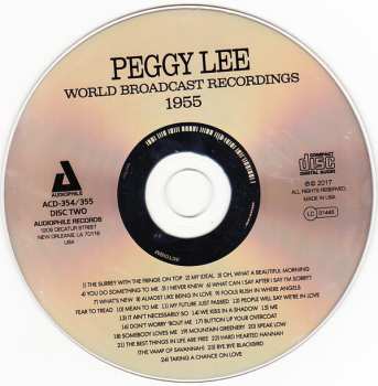 2CD Peggy Lee: World Broadcast Recordings 1955