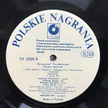 2LP Krzysztof Penderecki: Polskie Requiem = Polish Requiem