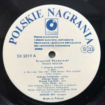 2LP Krzysztof Penderecki: Polskie Requiem = Polish Requiem