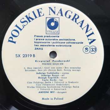 2LP Krzysztof Penderecki: Polskie Requiem = Polish Requiem