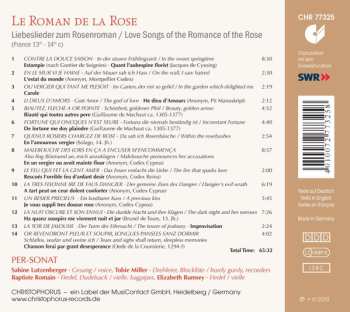 CD Per-Sonat: Le Roman De La Rose