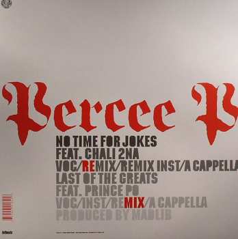 LP Percee P: No Time For Jokes / Last Of The Greats