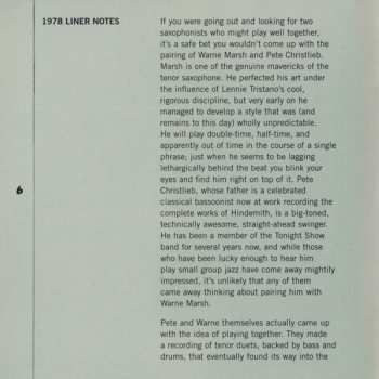 CD Pete Christlieb / Warne Marsh Quintet: Apogee