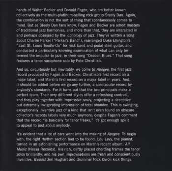 CD Pete Christlieb / Warne Marsh Quintet: Apogee