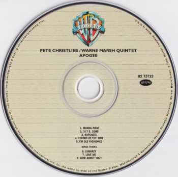 CD Pete Christlieb / Warne Marsh Quintet: Apogee