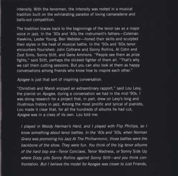 CD Pete Christlieb / Warne Marsh Quintet: Apogee