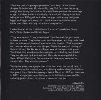 CD Pete Christlieb / Warne Marsh Quintet: Apogee