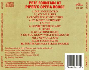 CD Pete Fountain: Pete Fountain At Piper's Opera House