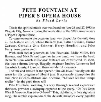 CD Pete Fountain: Pete Fountain At Piper's Opera House