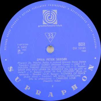 LP Pete Seeger: Zpívá Americké Lidové Písně A Balady