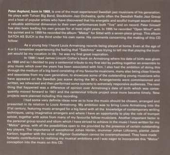 CD Peter Asplund And His Orchestra: Satch As Such