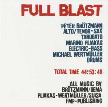 CD Peter Brötzmann: Full Blast