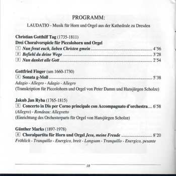 CD Peter Damm: Laudatio (Musik Für Horn Und Orgel Aus Der Kathedrale Zu Dresden)