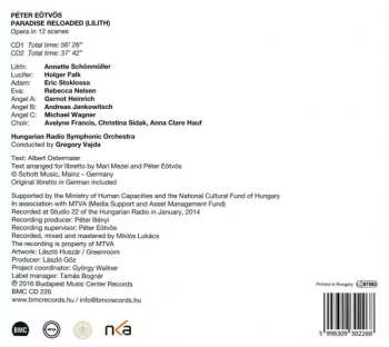 2CD Peter Eötvös: Paradise Reloaded (Lilith)