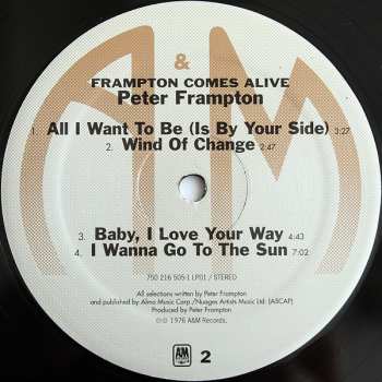 2LP Peter Frampton: Frampton Comes Alive!