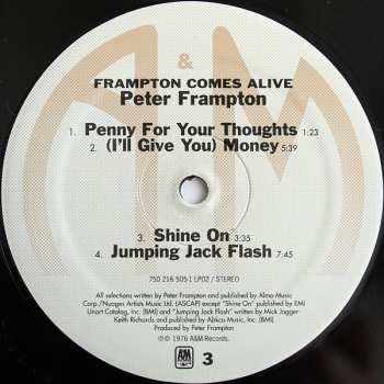 2LP Peter Frampton: Frampton Comes Alive!