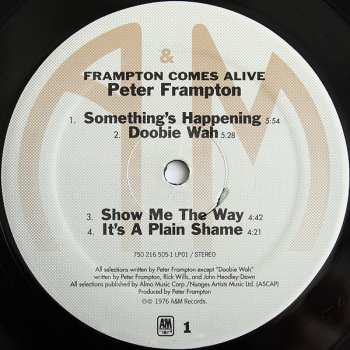 2LP Peter Frampton: Frampton Comes Alive!