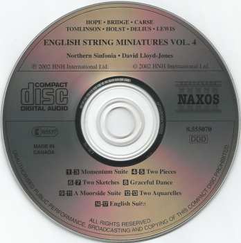 CD Gustav Holst: English String Miniatures, Vol. 4