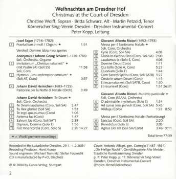 CD Peter Kopp: Weihnachten Am Dresdner Hof
