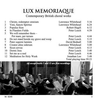 CD Harmonia Sacra: Lux Memoriaque: Light And Remembrance