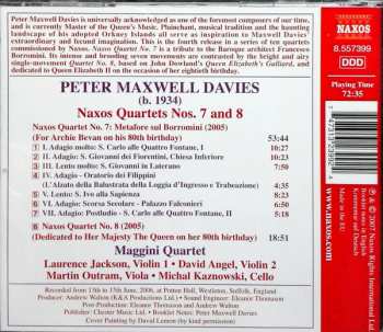CD Peter Maxwell Davies: Naxos Quartets Nos. 7 And 8