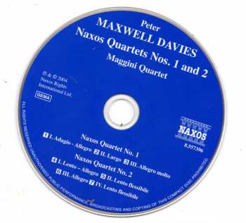 5CD Peter Maxwell Davies: The Naxos Quartets