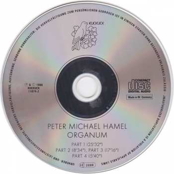 CD Peter Michael Hamel: Organum