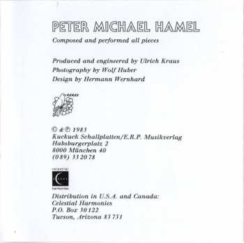 2CD Peter Michael Hamel: Transition