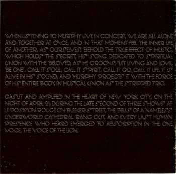 CD Peter Murphy: Bare-Boned And Sacred