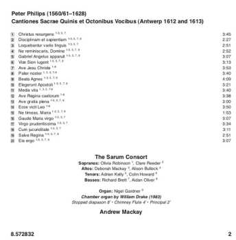 CD Peter Philips: Cantiones Sacrae Quinnis Et Octonibus Vocibus (Antwerp 1612 And 1613)