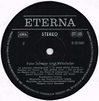 LP Peter Schreier: Peter Schreier Singt Volkslieder