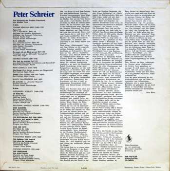 LP Peter Schreier: Vom Knabenalt Des Dresdner Kreuzchores Zum Lyrischen Tenor