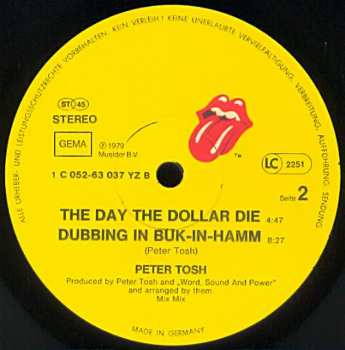 LP Peter Tosh: Buk-In-Hamm Palace