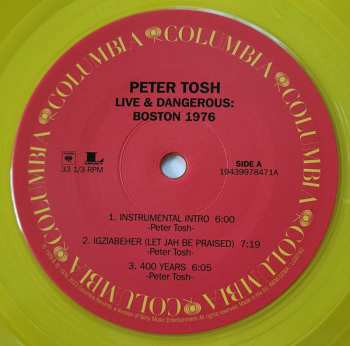 2LP Peter Tosh: Live & Dangerous: Boston 1976 CLR