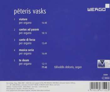 CD Pēteris Vasks: Cantus Ad Pacem