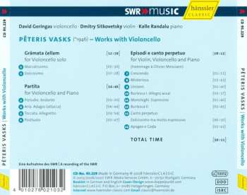 CD Pēteris Vasks: Grāmata Čellam, Partita, Episodi E Canto Perpetuo (Werke Mit Violoncello = Works With Violoncello)