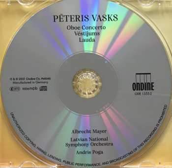 CD Pēteris Vasks: Oboe Concerto - Vēstījums - Lauda