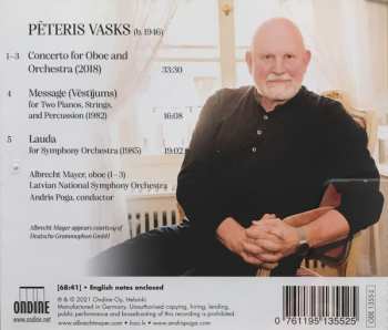 CD Pēteris Vasks: Oboe Concerto - Vēstījums - Lauda