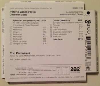 SACD Pēteris Vasks: Piano Trio / Piano Quartet