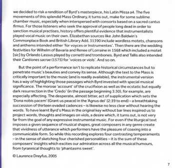 CD William Byrd: Four Temperaments