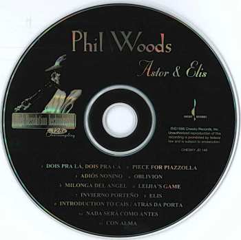 CD Phil Woods: Astor & Elis